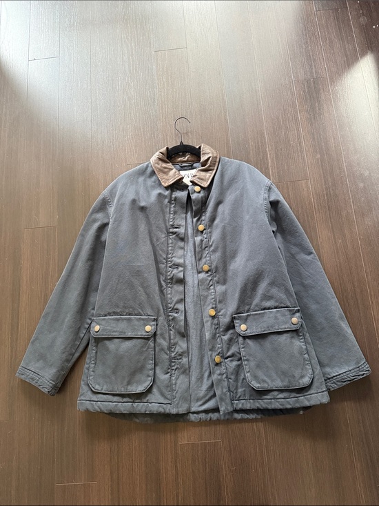 Zara Jackets & Blazers - Zara Gray Field Jacket with Brown Contrast Collar